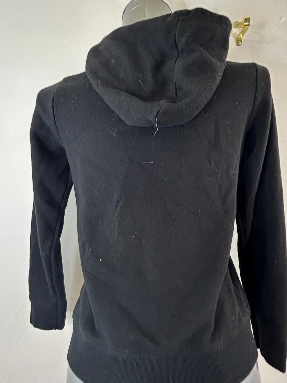 GAP Black Hoodie with Metallic Pink Logo